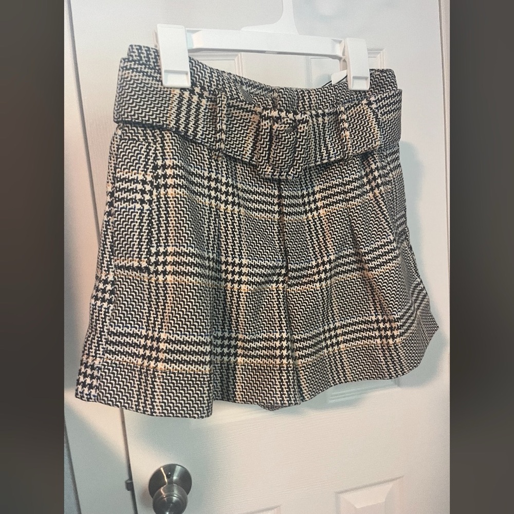 Zara High Waisted Plaid Shorts